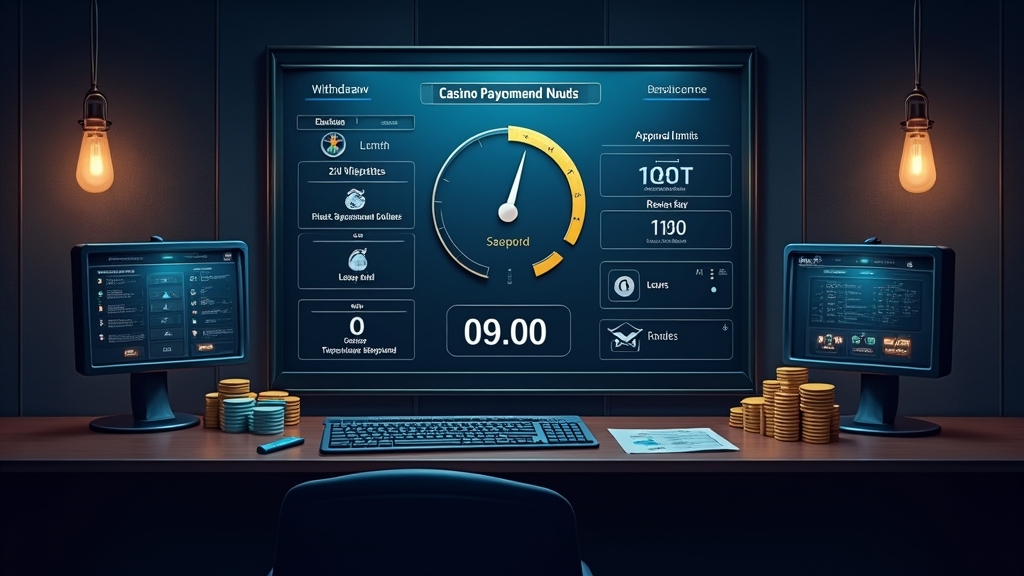 Casino withdrawal dashboard showing limits, approval status, and cash-out progress