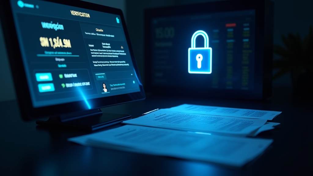 Verification documents and account check screen beside a secure casino withdrawal lock